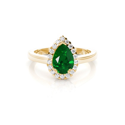 Yellow Gold Gemstone Diamond Rings