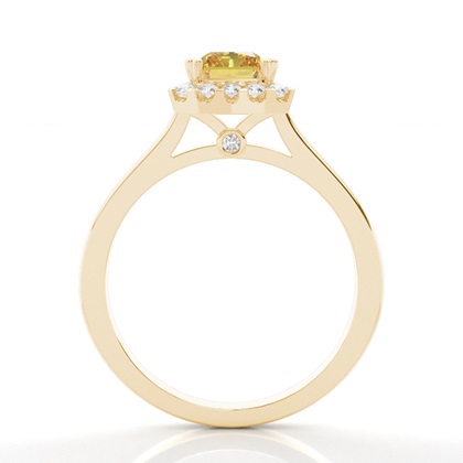 Gelber Diamant Halo Verlobungsring