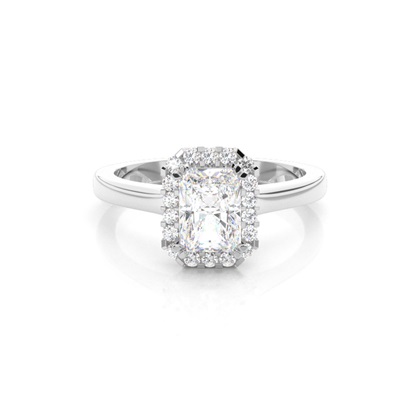 Silver Diamond Engagement Rings