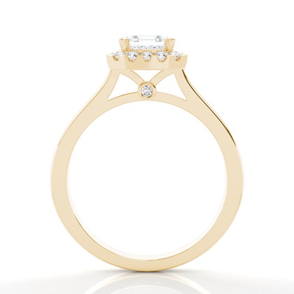 2.00 Carat Gelbgold Halo Verlobungsringe