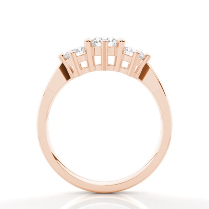 2.00 Carat Rotgold Trilogie Verlobungsringe