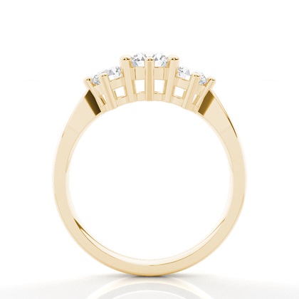 2.00 Carat Gelbgold Trilogie Verlobungsringe