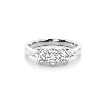 White Gold Trilogy Diamond Engagement Ring