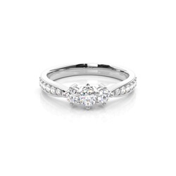 White Gold Trilogy Diamond Engagement Ring