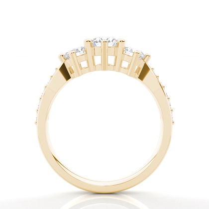 Drei Diamanten in einer Krappenfassung