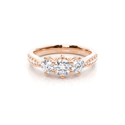 White Gold Trilogy Diamond Engagement Ring