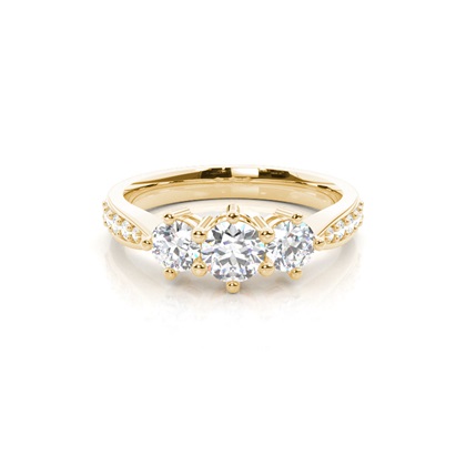 White Gold Trilogy Diamond Engagement Ring