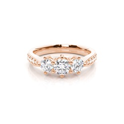 White Gold Trilogy Diamond Engagement Ring