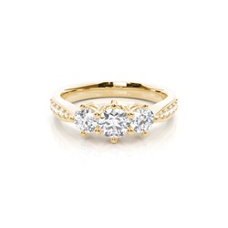 White Gold Trilogy Diamond Engagement Ring