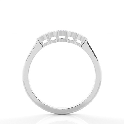 Semi Bezel Setting Plain Five Stone Ring