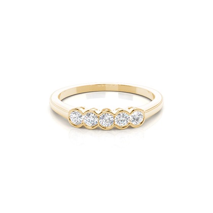 Round 5 Stone Diamond Rings