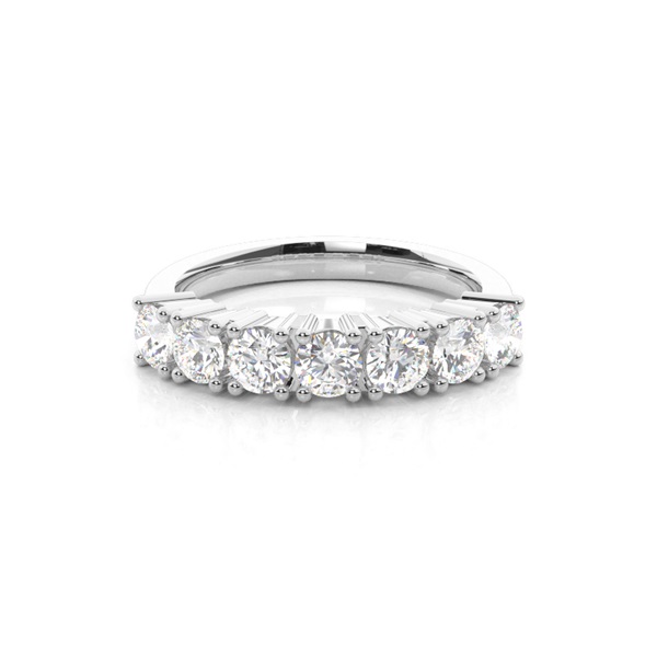 4 Prong Setting Plain Seven Stone Ring