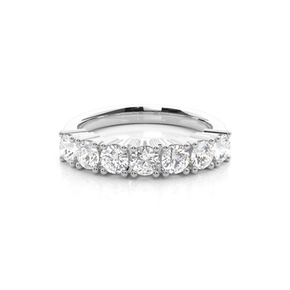 4 Prong Setting Plain Seven Stone Ring