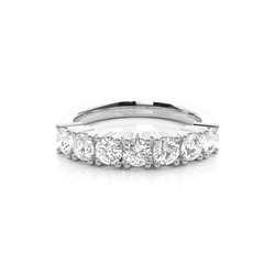 4 Prong Setting Plain Seven Stone Ring