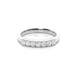 4 Prong Setting Plain Seven Stone Ring