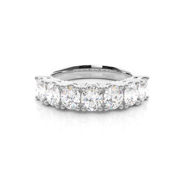 4 Prong Setting Plain Seven Stone Ring