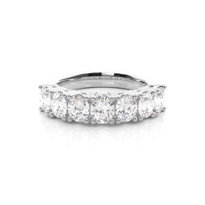 4 Prong Setting Plain Seven Stone Ring