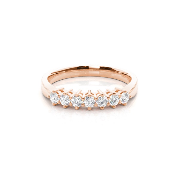 6 Prong Setting Plain Seven Stone Ring