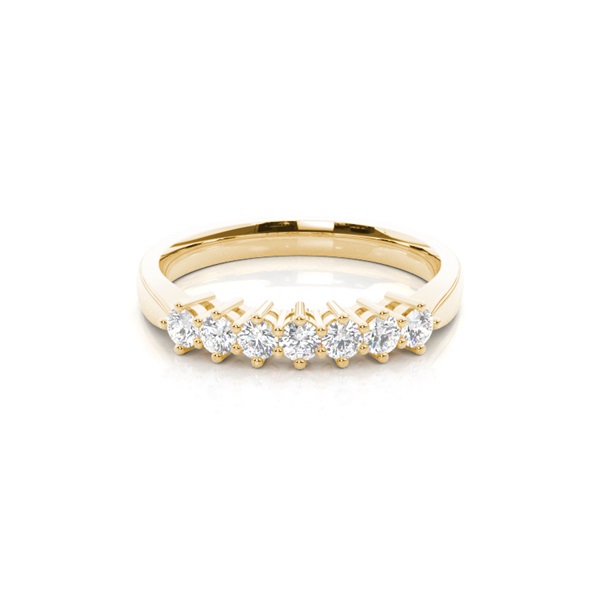 6 Prong Setting Plain Seven Stone Ring