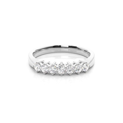 6 Prong Setting Plain Seven Stone Ring