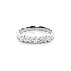 6 Prong Setting Plain Seven Stone Ring