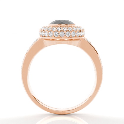 Rotgold Schwarze Diamanten Verlobungsringe