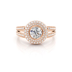 White Gold Halo Diamond Engagement Ring