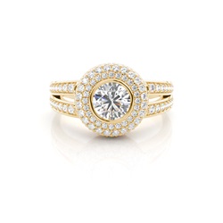 White Gold Halo Diamond Engagement Ring