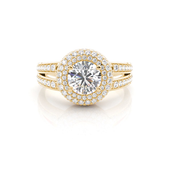 White Gold Halo Diamond Engagement Ring