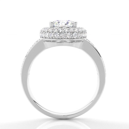Round Diamond Halo Engagement Rings