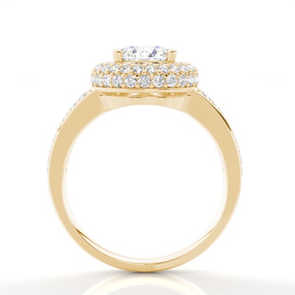 Yellow Gold Halo Engagement Rings