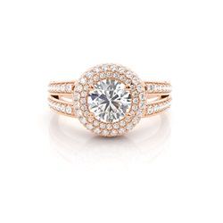 White Gold Halo Diamond Engagement Ring