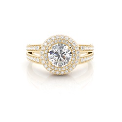 White Gold Halo Diamond Engagement Ring