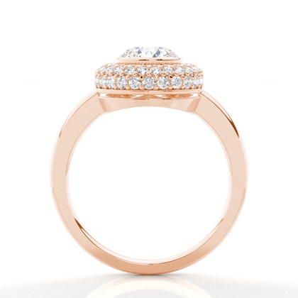 Rose Gold Halo Diamond Engagement Rings