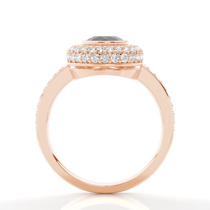 Rotgold Schwarze Diamanten Verlobungsringe