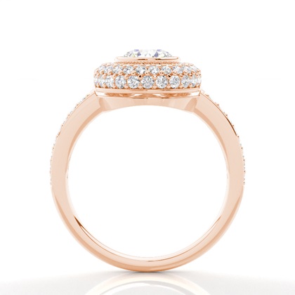 4.00 Carat Rose Gold Halo Engagement Rings