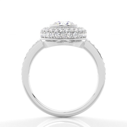 4.00 Carat White Gold Halo Engagement Rings