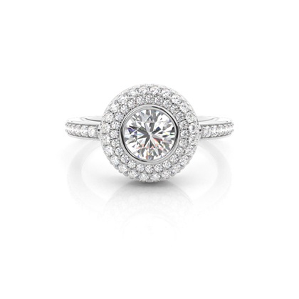 White Gold Halo Diamond Engagement Rings