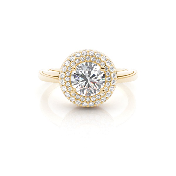 White Gold Halo Diamond Engagement Ring