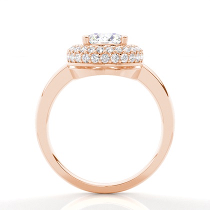 Rose Gold Halo Diamond Engagement Rings