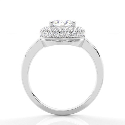 Round Diamond Halo Engagement Rings