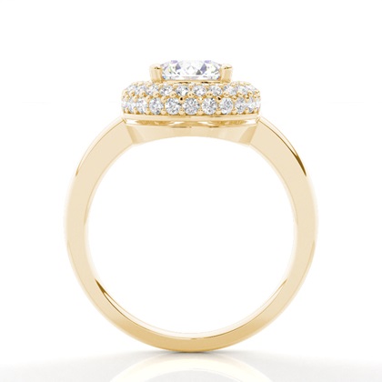 Yellow Gold Halo Engagement Rings