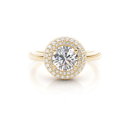 Yellow Gold Halo Engagement Rings