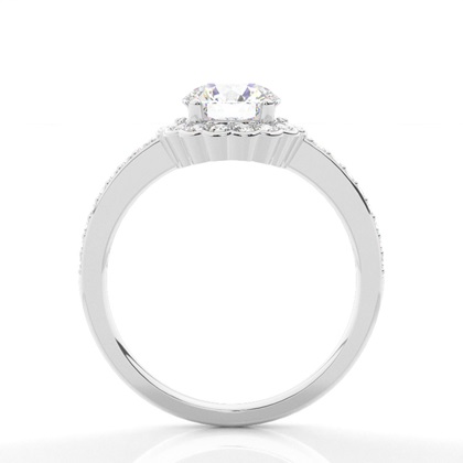 Round Diamond Halo Diamond Engagement Rings