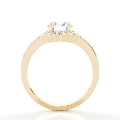 Yellow Gold Halo Engagement Rings