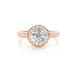White Gold Halo Diamond Engagement Ring