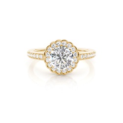 White Gold Halo Diamond Engagement Ring