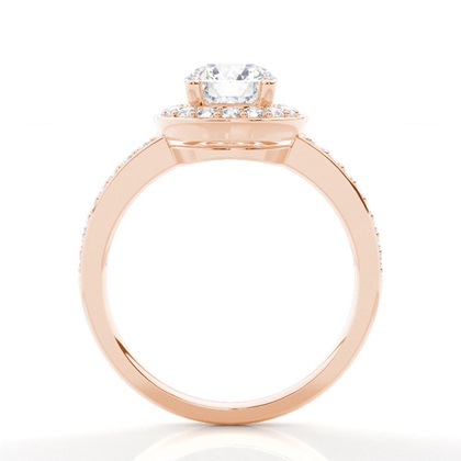 4.00 Carat Rose Gold Halo Engagement Rings