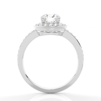 4.00 Carat White Gold Halo Engagement Rings