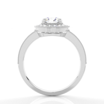 Round Diamond Halo Engagement Rings